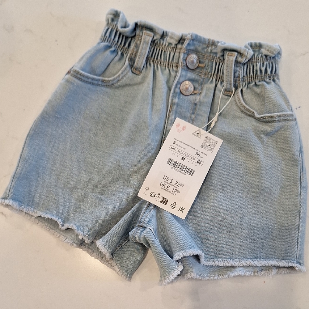 Light Blue Denim Shorts